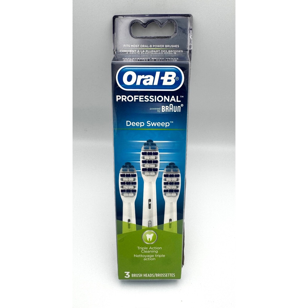 New Sealed Oral-B Deep Sweep 3 Replacement Brush Heads Discontinued Rare